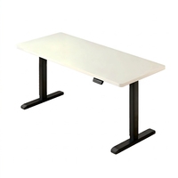 Bureau de travail électrique réglable en hauteur, poste de travail assis-debout, table moderne en bois pour espace de travail commercial