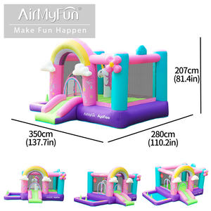AirMyFun ICTI Maison d'été pour l'extérieur Maison Jump Castle Bounce House Oxford Cloth Outdoor Bounce House for Kids - Product Image 4