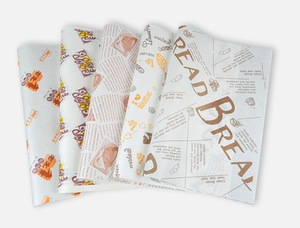 Low MOG <strong>Food</strong> Grade Greaseproof Burger Wrap Custom logo <strong>Food</strong> Wrapping Paper Oil Proof Hamburger Paper - Product Image 3