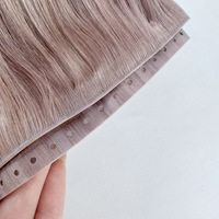 Extensions de cheveux 100% vierges humaines, invisibles, sans couture, en PU, avec trou XO, trame papillon, double tirage, cuticules alignées, micro-boucles plates