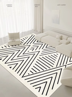 Tapis d'intérieur modernes de luxe en fausse laine pour salon et chambre à coucher, fabriqués à la machine, antidérapants