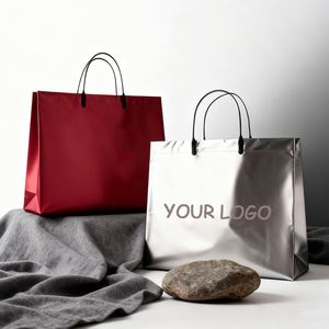 Bolsos Tote Metálicos Brillantes con Efecto Láser, Bolsos de Compras Resistentes al Agua, Bolsos de Regalo Elegantes, Bolsos de Mano de Plástico Compuesto Multicolor - Product Image 1