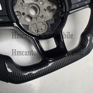 Volante Deportivo de Cuero Perforado y Fibra de Carbono para Volkswagen VW GTI7 Golf MK7 - Product Image 6