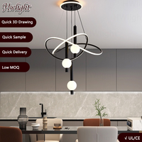 Lustre suspendu en acrylique de style nordique moderne, design créatif, pour plafond haut, éclairage décoratif de luxe pour la pièce