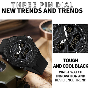 Reloj Digital SANDA 3198 para Hombre, Cronógrafo Luminoso con Alarma, Resistente al Agua, Deportivo y Moderno - Product Image 5