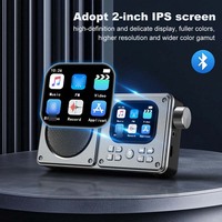 Radio FM portátil, receptor de radios, altavoz BT Vintage, tarjeta TF, reproductor de música MP3 USB, grabadora con pantalla LCD