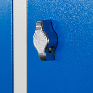 Armario de Acero Plegable de 2 Puertas, Estilo Europeo Moderno, con Acabado Resistente, para Uso en Escuelas, Gimnasios y Talleres, Color Azul - Product Image 4