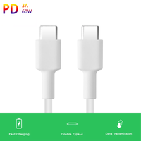 Kabel Rakitan Tipe C ke Tipe C PD 60W Pengisian Cepat dan Transmisi Data untuk Laptop, Kamera, dan Earphone