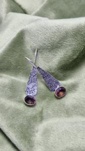 Pendientes Elegantes y Étnicos Hechos a Mano en Plata de Ley 925 con Piedra Preciosa de Ametrina, Joyería Curativa, Regalo Hecho a Mano para Ella - Product Image 2