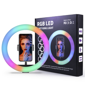 Aro de Luz LED RGB de 10 Pulgadas para Transmisiones en Vivo, Iluminación de Ambiente para Cine y <span class=keywords><strong>Televisión</strong></span>, Ideal para Influencers - Product Image 2