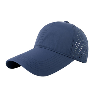 Gorra de béisbol unisex de malla azul oscuro, transpirable, de secado rápido, protección solar, sombrero para exteriores - Product Image 1