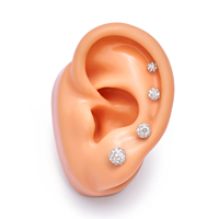 Boucles d'oreilles G23 en titane 16G, boule disco scintillante, zircon cubique, cristal recouvert d'époxy, pavé de cristaux, pour piercing tragus, hélix, lobe