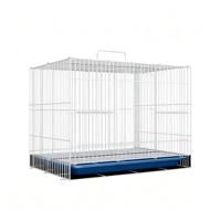 Cage à oiseaux, enclos d'élevage pliable en fil métallique électroplaqué, cage universelle multi-animaux, structure métallique robuste pour animaux de compagnie d'intérieur