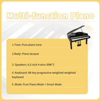 LeGemCharr Piano Digital Piano Professionnel Acoustic Piano for Sale
