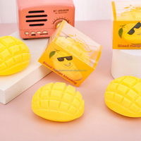 Jouet anti-stress en silicone TPR créatif et amusant en forme de mangue, idéal pour les enfants et les adultes, unisexe, pour une ambiance détente et amusante