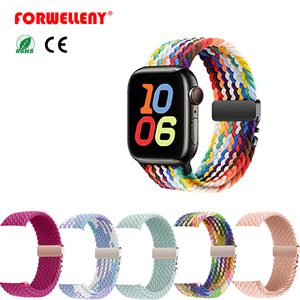 Forwelleny Correa ชุดสายรัดไนลอนหัวเข็มขัดโลหะแบบปรับได้ใหม่สำหรับ <span class=keywords><strong>Apple</strong></span> ultra 11 10 9 5 4 6 7 <span class=keywords><strong>8</strong></span> SE; อุปกรณ์สมาร์ทวอทช์ - Product Image 1