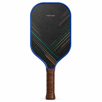 Raquette de pickleball en fibre de carbone Bronze-et-Vert Power Line T700 14 mm avec support OEM/ODM et certification USA Pickleball