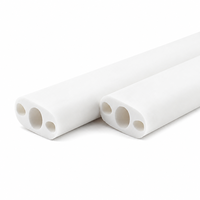 Tube en silicone moulé sur mesure à trois canaux, extrudé, résistant aux hautes températures, pour la protection des câbles et des profilés