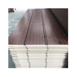 Kim loại khắc Hội Đồng Quản trị siding Polyurethane PU Tấm bánh sandwich cho ngôi nhà xây dựng bảng với các loại khác nhau - Product Image 1