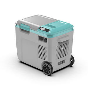 自動車用冷蔵庫AC/DCコンプレッサー冷凍庫HT18デュアルゾーン取り外し可能バッテリー20LプラスチックRV - Product Image 1