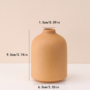 Juego de Tres Jarrones de Cerámica Marrón Modernos y Creativos en Oferta, Ideales para Decoración de Sala de Estar, Entrada y Hogar - Product Image 6