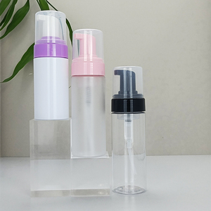 Botella de Espuma para Jabón de Manos de 100 ml, Color Blanco, con Bomba de Espuma, Botella de Espuma Cosmética de 150 ml, Color Rosa Degradado - Product Image 1