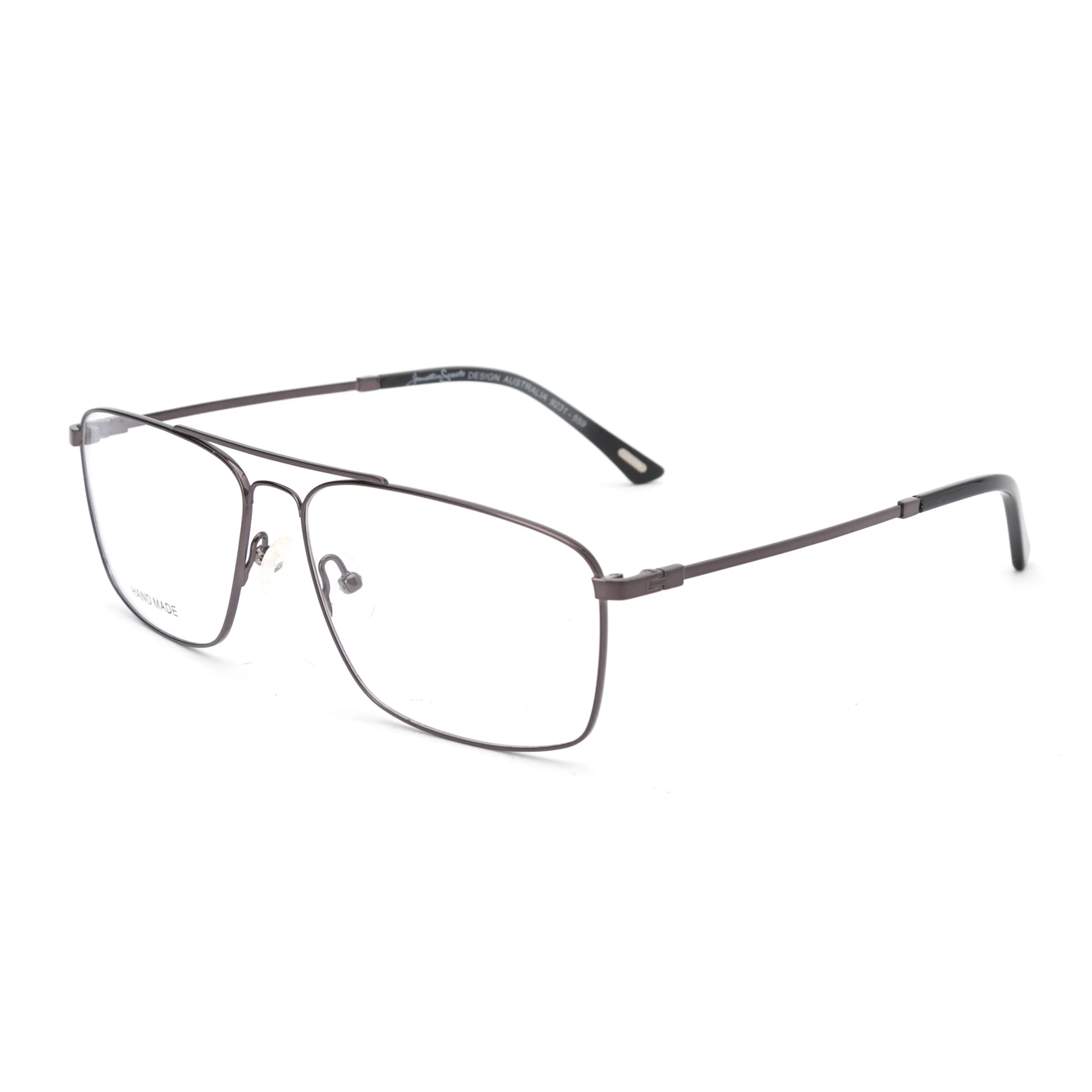Montature per occhiali da vista ultraleggere alla moda con montatura sottile da uomo montature per occhiali da vista da uomo in titanio puro senza viti