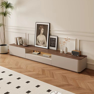 Américain à <span class=keywords><strong>Angle</strong></span> Droit Simple Vent Noir Noyer Couleur Décoration Salon Spécial Texture Noir Profond <span class=keywords><strong>Meuble</strong></span> <span class=keywords><strong>TV</strong></span> - Product Image 1