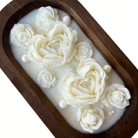 Salat-Servierschalen, Gewürzbehälter, Kerzenhalter, Mini Bio-Formen, Ablagebehälter, kleine Holzschale aus Akazienholz mit Löffel