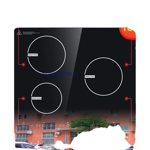 Estufa eléctrica de vitrocerámica comercial para Hotel, restaurante, Villa, cocina de inducción de 6 quemadores de cristal negro Siemens IGBT integrada - Product Image 5