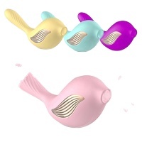 Mise à niveau usb charge femelle selflove étiquette privée mamelon clitoris stimuler oiseau forme belle vibrateur avec ventouse jouets sexuels oraux - Product Image 2