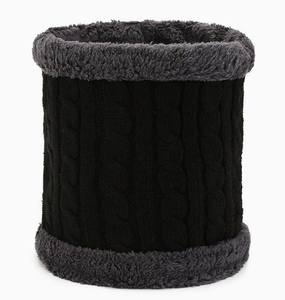Écharpe en tricot épaisse et doublée de peluche, coupe-vent, protection contre le froid, écharpe chauffante pour le cou en hiver - Product Image 3