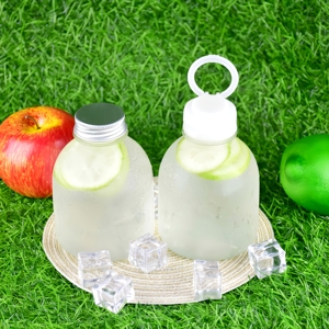 Campione Gratuito Bottiglia in Plastica PET Rotonda 250ml-500ml per Succo d'Arancia, Latte, Tè e Bevande con Logo Personalizzato per Confezionamento - Product Image 3