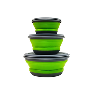 Contenitore Espandibile per Alimenti da Esterno Personalizzato, Set di Stoviglie Portatile, Ciotola Pieghevole per Insalata con Coperchio - Product Image 1