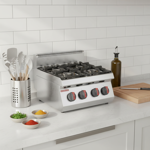 Cocina de Gas Comercial CHT de Acero Inoxidable con 4 Quemadores, 11000W de Potencia, Fácil Limpieza, <span class=keywords><strong>para</strong></span> Restaurantes y Hoteles - Product Image 3