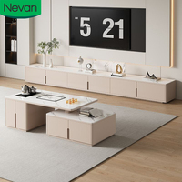 Nouveaux modèles Prix d'usine Ensemble de table basse moderne de luxe Vente en gros Meuble TV en bois et table basse pour salon