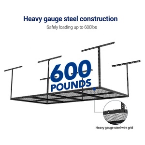 Kệ Để Đồ Trên Trần Nhà Để Xe, Kệ Để Đồ Nặng Gắn Trên Trần Nhà, Có 4 Móc Phẳng - Product Image 4