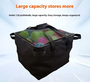 TuoLian Durable pliant Pickleball chariot de rangement en alliage d'aluminium pour enfants adultes Mobile Portable entraînement balle panier - Product Image 4