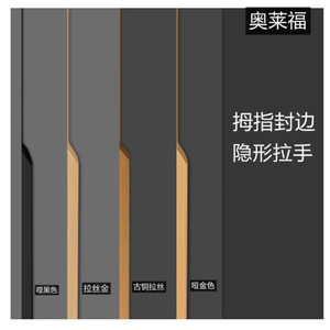 Furniture Handle Bar <b>Matte</b> Gold Aluminum Alloy Minimalist Cabinet <b>Door</b> Pull Easy Installation - Product Image 4