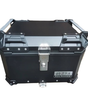 New design 45L motorcycle tail box aluminum alloy security anti-theft lock motorcycle trunk top box