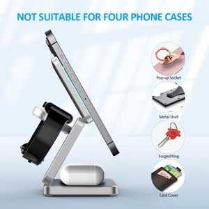 Sạc không dây từ tính gấp gọn 3 trong 1, sạc không dây gấp cho <span class=keywords><strong>iPhone</strong></span> 16/15/14/13/12 Pro Max, đế sạc nhanh - Product Image 5