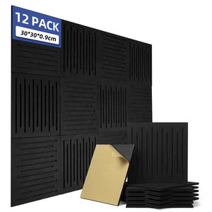 Panneau acoustique mural pour cinéma et hôtel, insonorisant, hexagonal, 100% fibre de polyester, épaisseur 9-12 mm, absorption acoustique hautement efficace, 3D - Product Image 1