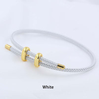 Bracelet en cordon tressé plaqué or 18 carats en laiton, résistant au ternissement, style Mob Wife, pour un usage quotidien
