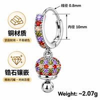 Nouvelles boucles d'oreilles pendantes en forme de cloche pour femmes, style européen et américain, micro-pavées de zircons, bijoux de piercing en cuivre