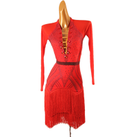 Robe de concours de danse latine pour femmes 2026, tenue de performance professionnelle à franges pour adultes, ornée de strass
