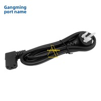 Cordon d'alimentation à angle droit 90 degrés en cuivre pur 10A-C13R, prise standard nationale à trois broches, noir, pour ordinateur et cuiseur à riz