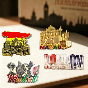 Punto di riferimento personalizzato 3D rilievo frigorifero magnete città architettura lega targa Souvenir rivenditore di viaggio e negozio turistico regalo di merce - Product Image 4