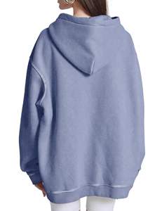 Automne hommes pur lavage à l'acide sweats à capuche personnalisés solide coton mélangé basiques avec un design unique en gros basiques sweats à capuche - Product Image 3