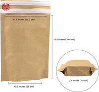 Sacs d'expédition en papier kraft 100% recyclables et réutilisables, sacs à fermeture autocollante avec impression UV quadricolore pour vêtements