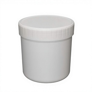 Bocaux en plastique 0,5L 0,6L à couvercle vissé, cylindriques, pour emballage cosmétique et produits chimiques, en PEHD - Product Image 3
